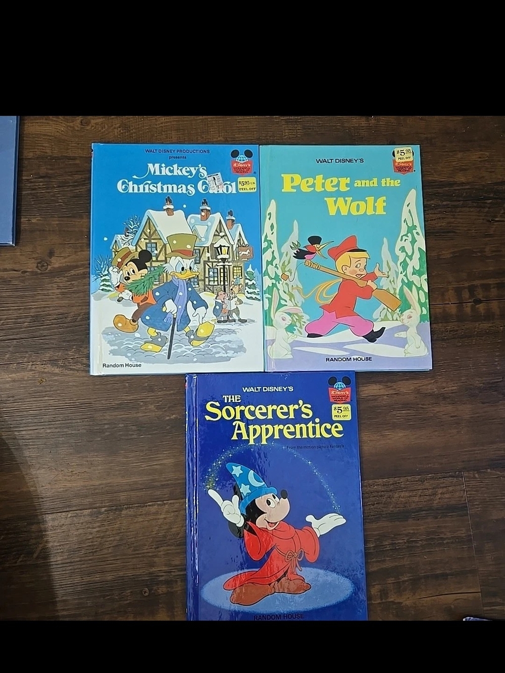 Vintage Lot of 3 Disney's Wonderful World of Reading Hard Cover Books